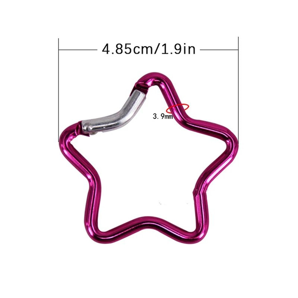 StarLock Aluminum Alloy Star Shaped Carabiner Clip For Backpack Keys Outdoor Gear 3