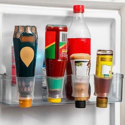 2-pack adjustable refrigerator door organizer racks for seasoning bottles