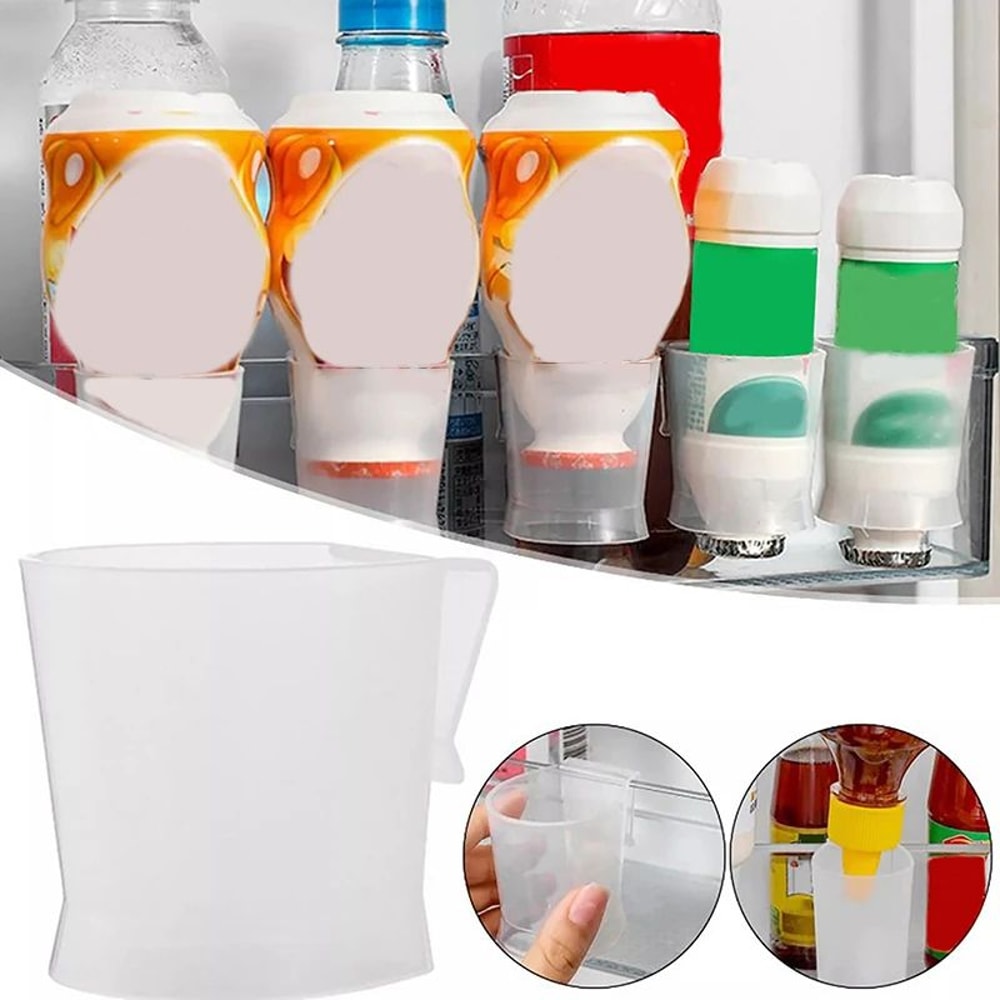 2Pack Adjustable Refrigerator Door Organizer Racks For Seasoning Bottles 1