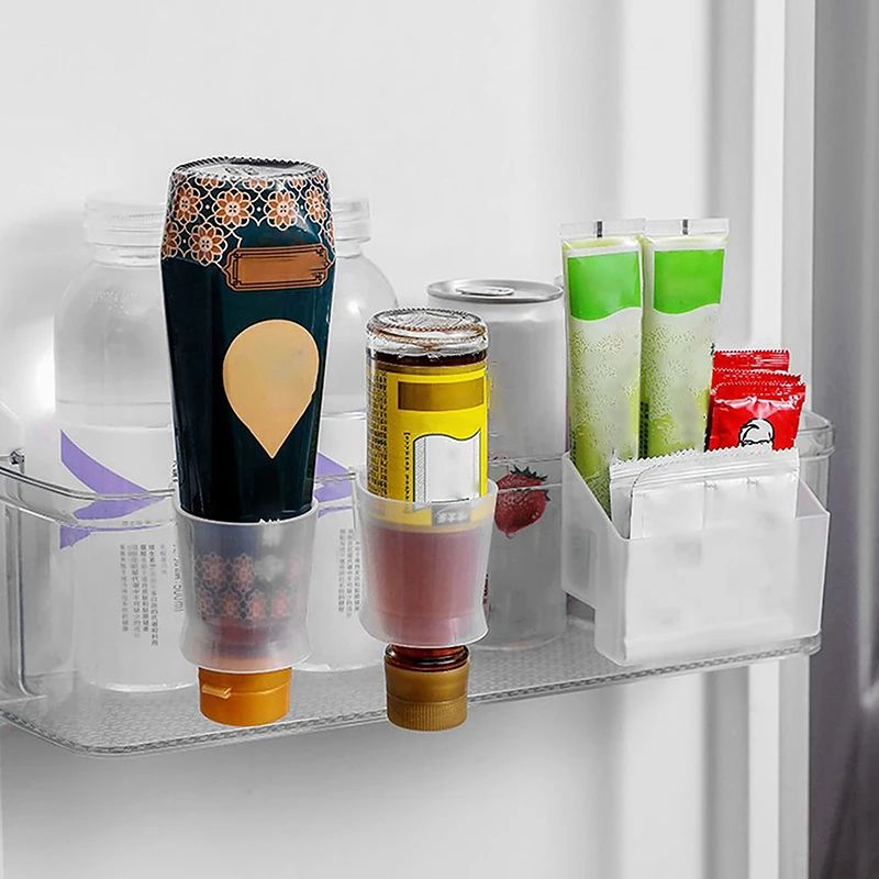 2Pack Adjustable Refrigerator Door Organizer Racks For Seasoning Bottles 3