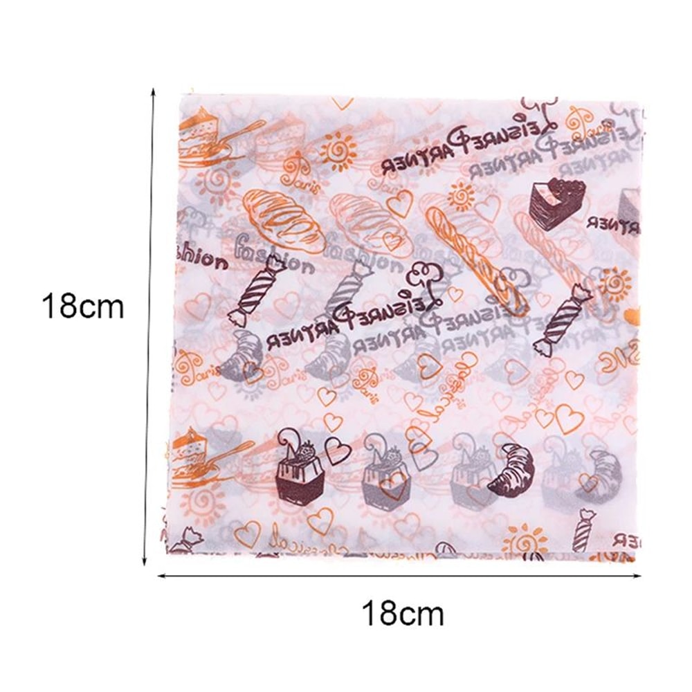 FoodGrade Oil Proof Paper Sheets 50pcs Bento Cake Box Liners Burger Wrapping Paper Greaseproof Ba 5