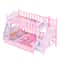 European Style Dollhouse Bunk Bed With Ladder Mini Double Bed Miniature Doll Furniture For Dollhou 0