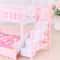 European Style Dollhouse Bunk Bed With Ladder Mini Double Bed Miniature Doll Furniture For Dollhou 5