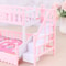 European Style Dollhouse Bunk Bed With Ladder Mini Double Bed Miniature Doll Furniture For Dollhou 5