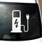 EV Battery Charger Funny Electric Vehicle Sticker Reflective EV Decal For Car Truck Charging Port 5