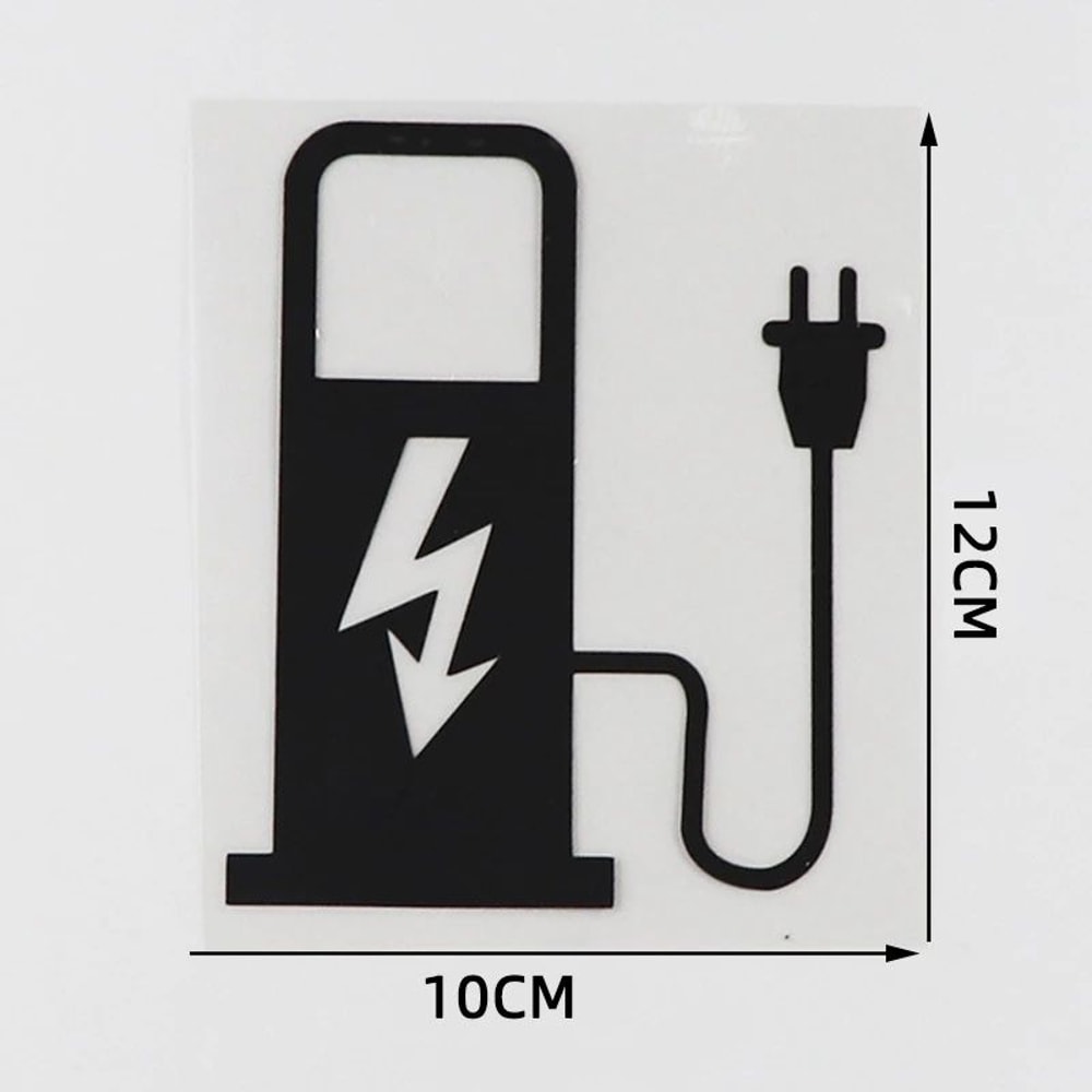 EV Battery Charger Funny Electric Vehicle Sticker Reflective EV Decal For Car Truck Charging Port 6