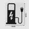 EV Battery Charger Funny Electric Vehicle Sticker Reflective EV Decal For Car Truck Charging Port 6