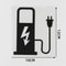 EV Battery Charger Funny Electric Vehicle Sticker Reflective EV Decal For Car Truck Charging Port 6