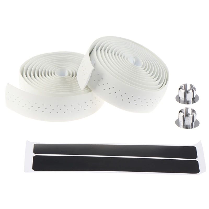 Perforated PU Leather Road Bike Handlebar Tape AntiSlip Breathable ShockAbsorbing Wrap 7