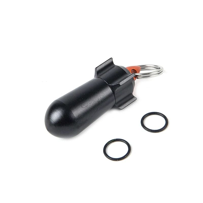 Waterproof Aluminum Mini Pill Box Keychain Portable Travel Pill Container Vitamin Holder 6