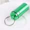 Waterproof Aluminum Mini Pill Box Keychain Portable Travel Pill Container Vitamin Holder 10