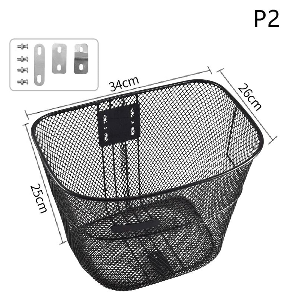 Foldable Metal Front Bicycle Basket For Mountain Bikes Removable Storage Carrier For Shopping Out 7