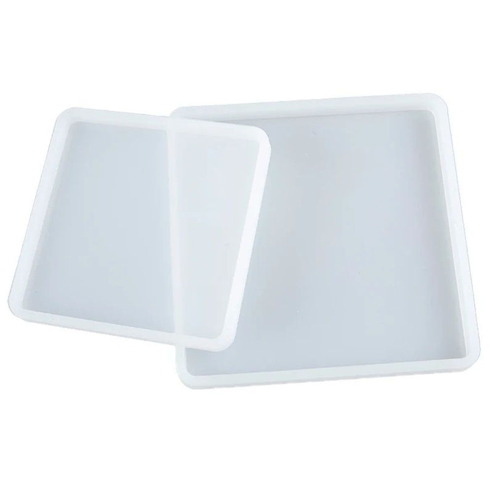 Square Silicone Resin Casting Mold Set For Coasters Trays Flexible Epoxy Mold For DIY Jewelry De 5