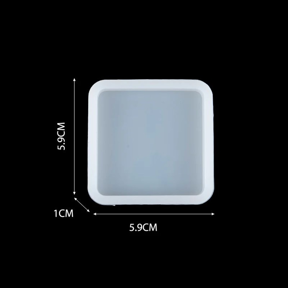 Square Silicone Resin Casting Mold Set For Coasters Trays Flexible Epoxy Mold For DIY Jewelry De 6