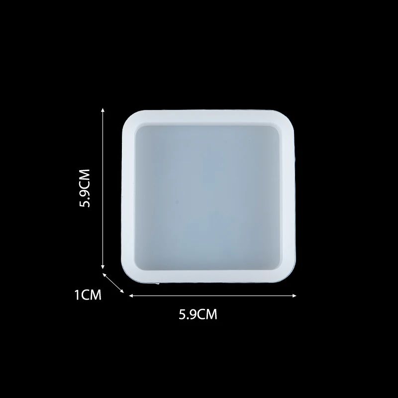 Square Silicone Resin Casting Mold Set For Coasters Trays Flexible Epoxy Mold For DIY Jewelry De 6