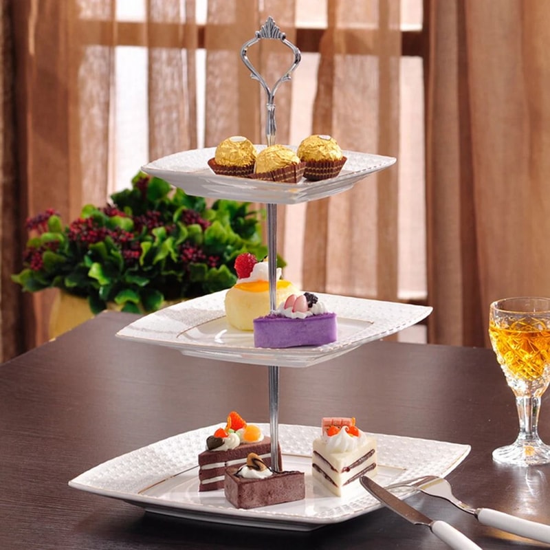 3Tier Cake Stand Hardware Kit Adjustable Handle Rod Set For DIY Dessert Tiered Tray Stands 4