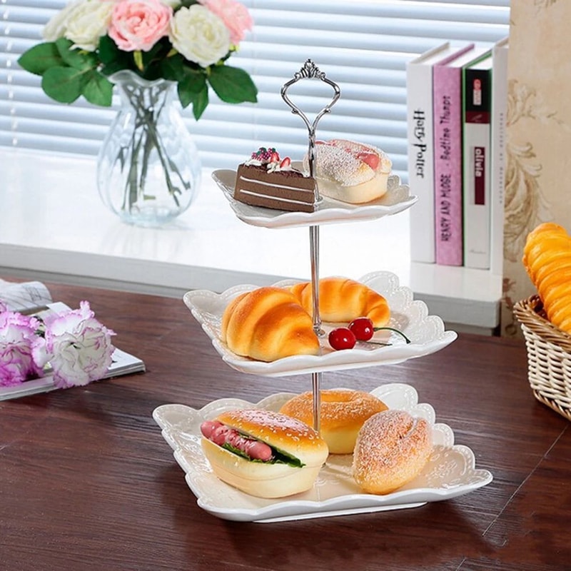 3Tier Cake Stand Hardware Kit Adjustable Handle Rod Set For DIY Dessert Tiered Tray Stands 5