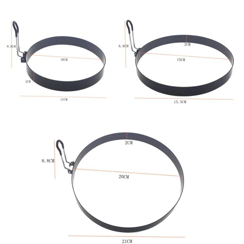 Perfect Round Pancake Ring Mold Egg Ring Mold Set Nonstick Metal Cooking Rings 358 In 5