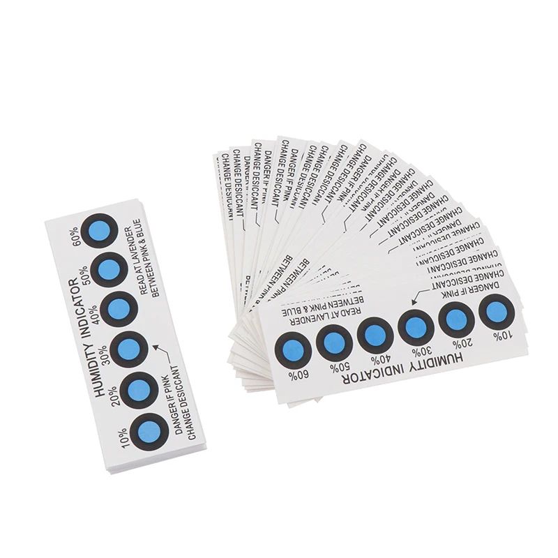 50Pack Humidity Indicator Cards 1060 RH BluetoPink Moisture Indicator Card Test Paper For Sealed St 2