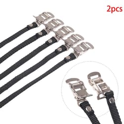 adjustable bike pedal straps for cycling & spin bikes, non-slip toe strap pair