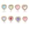Peach Heart Pearl Rhinestone Charm Alloy DIY Jewelry Embellishment For Hair Clips Clothing Weddin 1