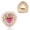 Peach Heart Pearl Rhinestone Charm Alloy DIY Jewelry Embellishment For Hair Clips Clothing Weddin 4