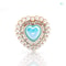 Peach Heart Pearl Rhinestone Charm Alloy DIY Jewelry Embellishment For Hair Clips Clothing Weddin 6