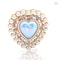 Peach Heart Pearl Rhinestone Charm Alloy DIY Jewelry Embellishment For Hair Clips Clothing Weddin 8