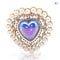 Peach Heart Pearl Rhinestone Charm Alloy DIY Jewelry Embellishment For Hair Clips Clothing Weddin 9
