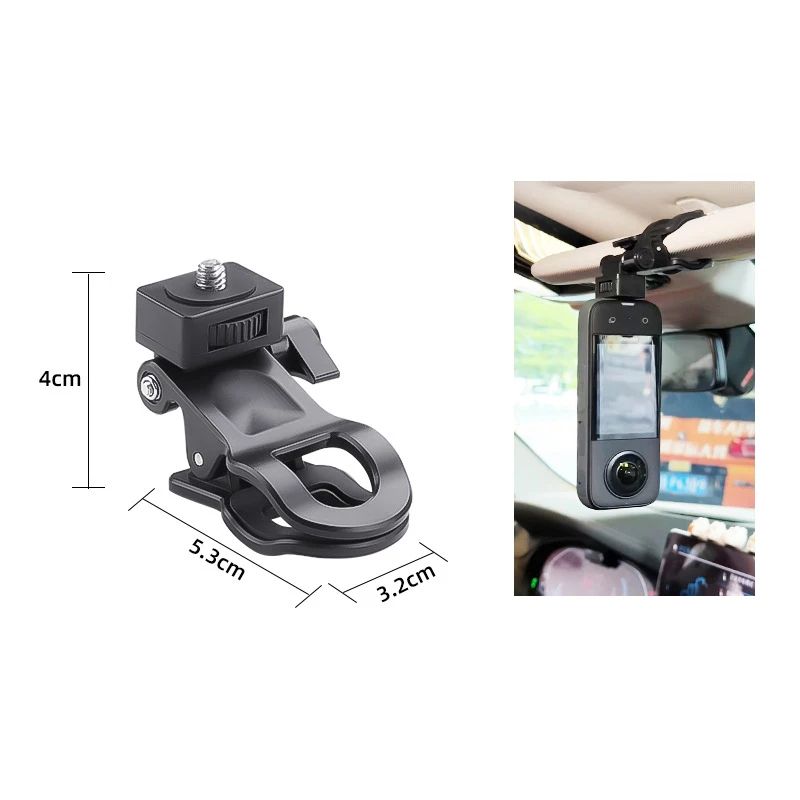 Car Sun Visor Camera Mount With Phone Clip Car Sun Visor Camera Mount For GoProHero Phone Stable 6