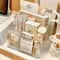 Clear Acrylic Desk Organizer Box With Divided Compartments LargeCapacity Desktop Storage 0
