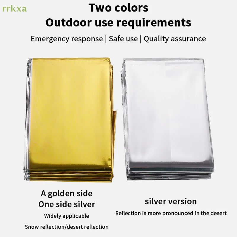 Waterproof Mylar Thermal Emergency Blanket For Survival Warmth Outdoor Safety 0