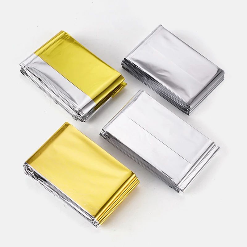 Waterproof Mylar Thermal Emergency Blanket For Survival Warmth Outdoor Safety 4