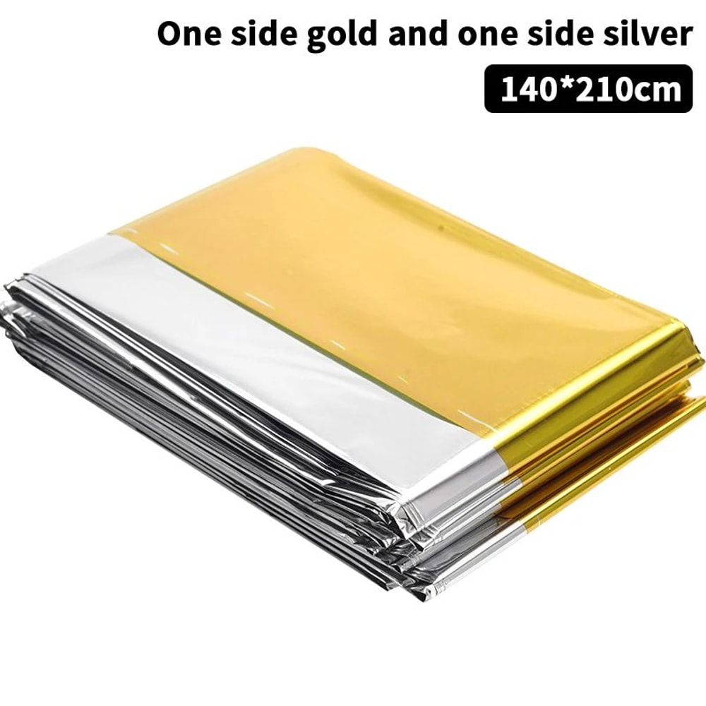 Waterproof Mylar Thermal Emergency Blanket For Survival Warmth Outdoor Safety 13