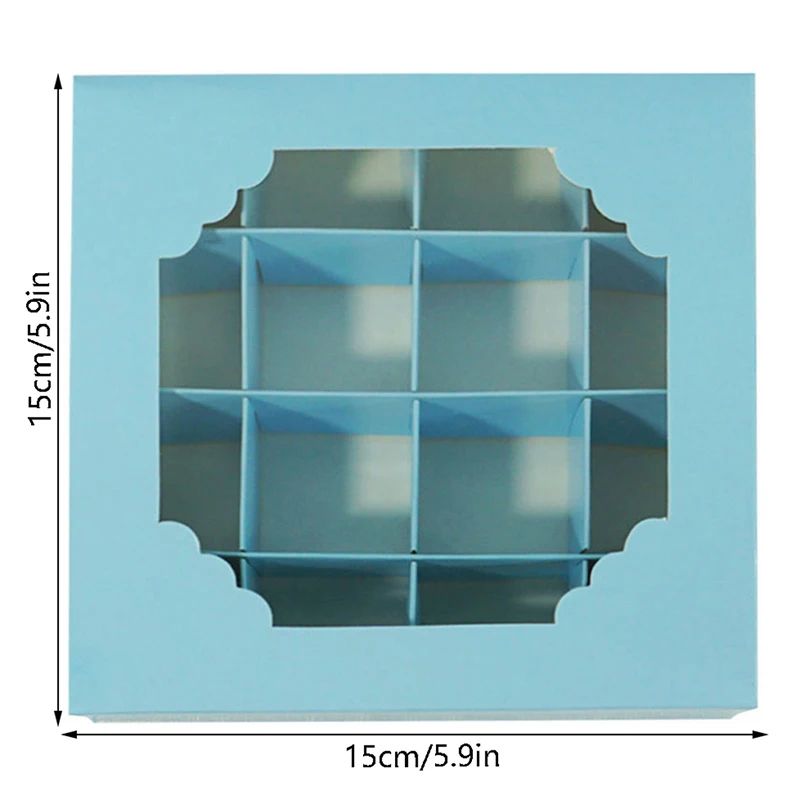 16Grid Cupcake Box With Window ClearTop Chocolate Gift Box With Dividers For Candy Cookies Party 1