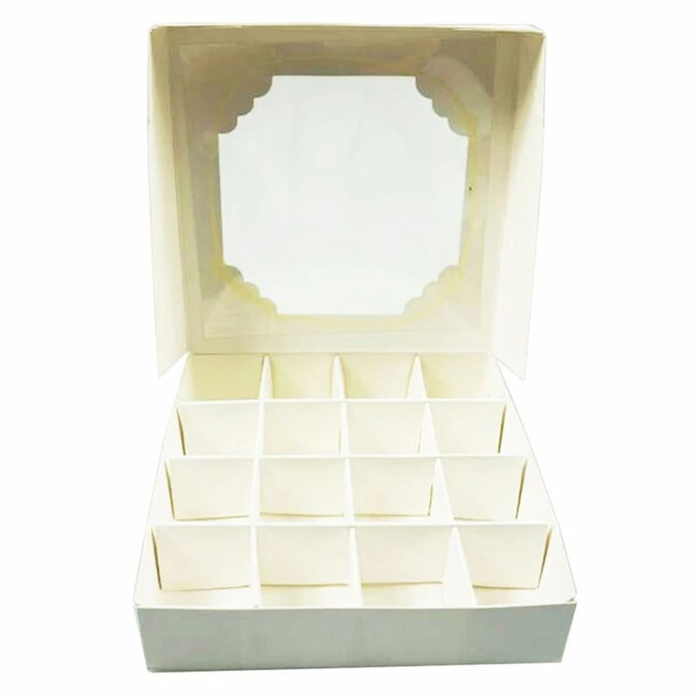 16Grid Cupcake Box With Window ClearTop Chocolate Gift Box With Dividers For Candy Cookies Party 3
