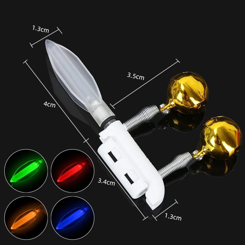 Waterproof ClipOn LED Fishing Rod Light For Night Fishing BiteIndicator Rod Tip Light 7
