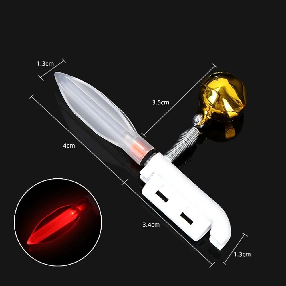 Waterproof ClipOn LED Fishing Rod Light For Night Fishing BiteIndicator Rod Tip Light 8