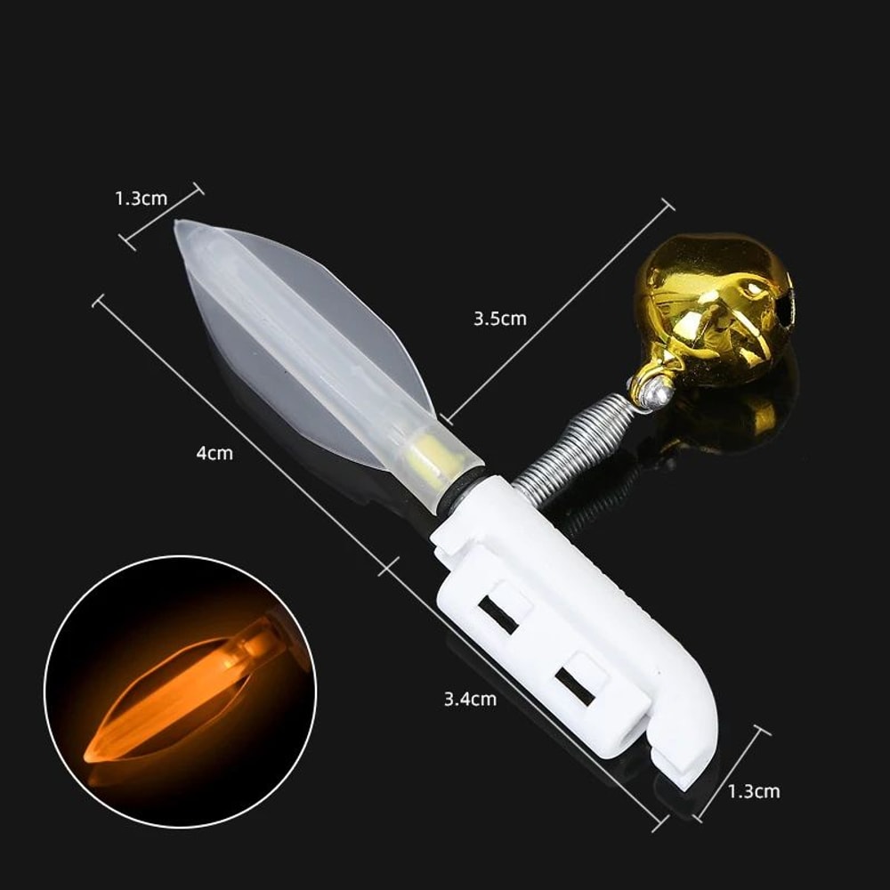 Waterproof ClipOn LED Fishing Rod Light For Night Fishing BiteIndicator Rod Tip Light 9