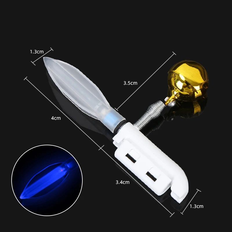 Waterproof ClipOn LED Fishing Rod Light For Night Fishing BiteIndicator Rod Tip Light 12
