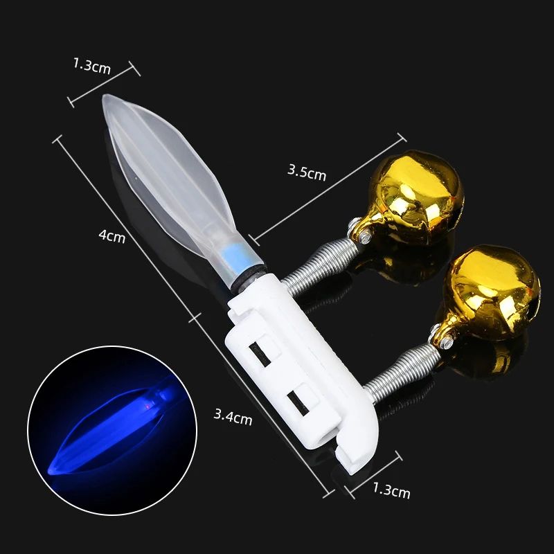 Waterproof ClipOn LED Fishing Rod Light For Night Fishing BiteIndicator Rod Tip Light 13