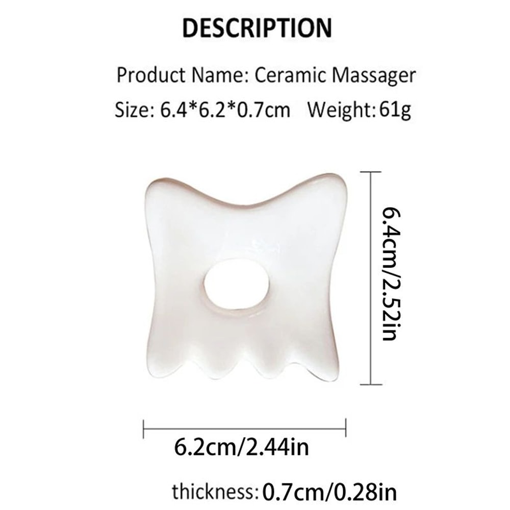 Ceramic Gua Sha Massage Board For Face Body Sculpting Lymphatic Drainage And Muscle Relief 9