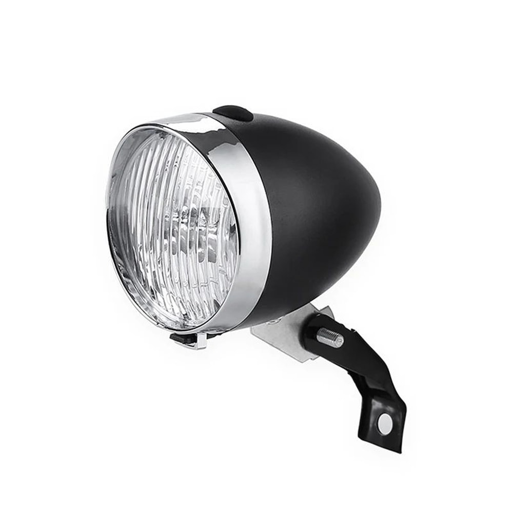 Retro 3LED Waterproof Bike Headlight Rear Safety Lamp Vintage ABS Shell Bike Front Light 3