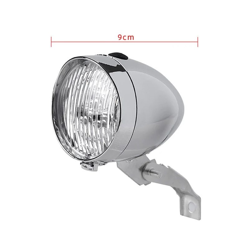 Retro 3LED Waterproof Bike Headlight Rear Safety Lamp Vintage ABS Shell Bike Front Light 6