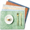 Floral Faux Leather Placemats Set Waterproof Wipeable NonSlip Table Mats For Everyday Dining 2