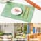 Floral Faux Leather Placemats Set Waterproof Wipeable NonSlip Table Mats For Everyday Dining 5