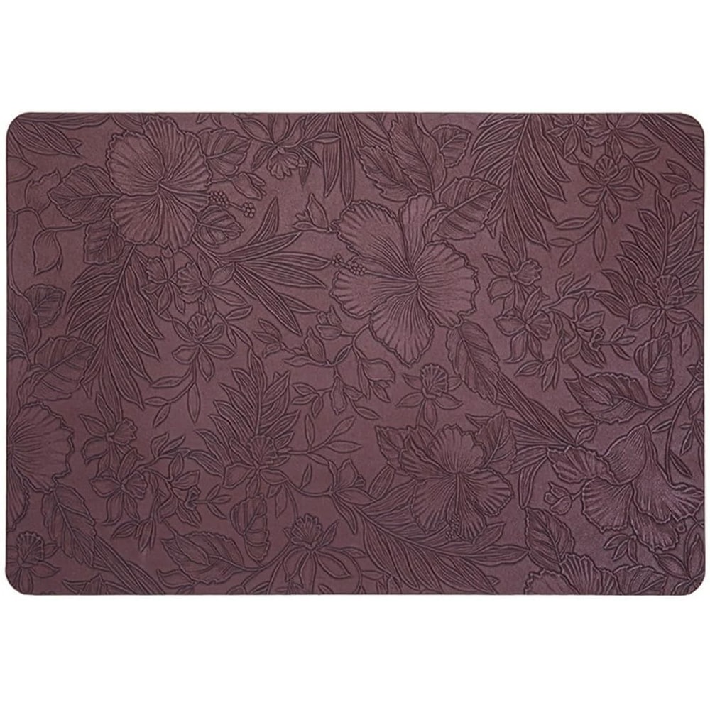 Floral Faux Leather Placemats Set Waterproof Wipeable NonSlip Table Mats For Everyday Dining 10