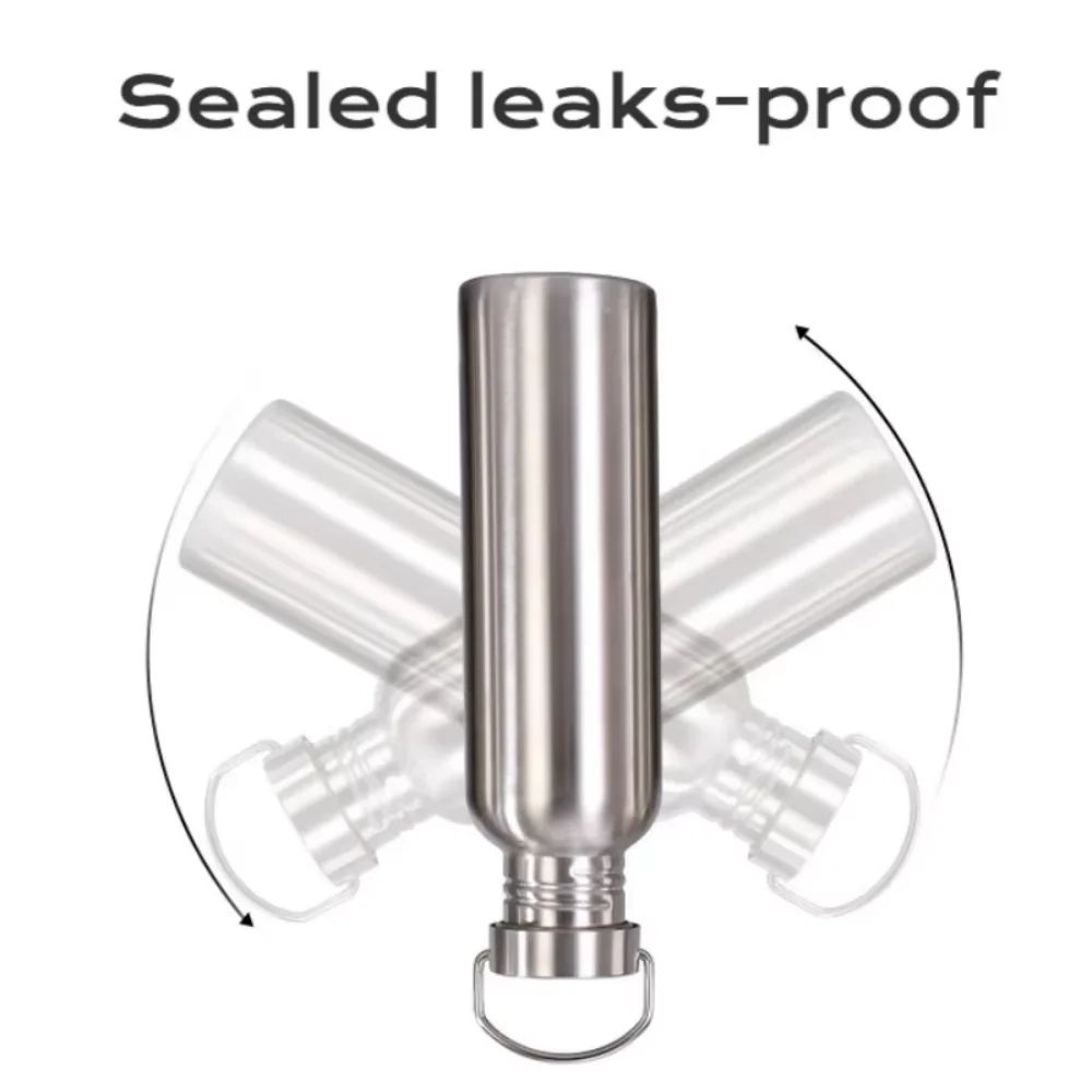 1000ml 304 Stainless Steel Water Bottle PlasticFree Wide Mouth Dishwasher Safe SingleWall 1