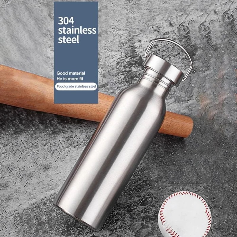 1000ml 304 Stainless Steel Water Bottle PlasticFree Wide Mouth Dishwasher Safe SingleWall 4