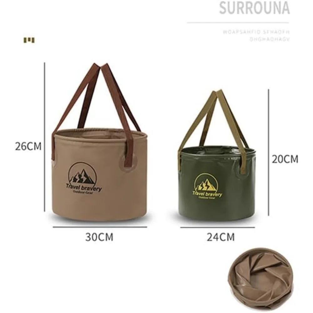 Collapsible 10L20L Camping Bucket Portable Travel Bucket For Fishing Washing Outdoor Storage 1